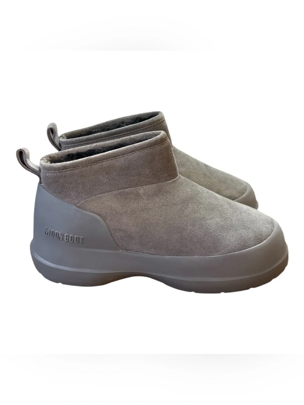 Moon Boot Luna Low Suede Boots Anthracite Grey Women’s Size 8.5